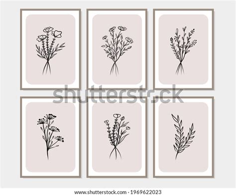 Set Creative Minimalist Hand Drawn Illustrations Stock Vector (Royalty Free) 1969622023 ...