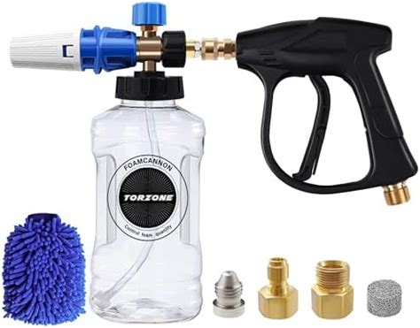 Amazon Torzone Short Pressure Washer Gun With Foam Cannon Power