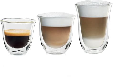 Seis vasos térmicos de vidrio con doble pared para tomar el café frío y