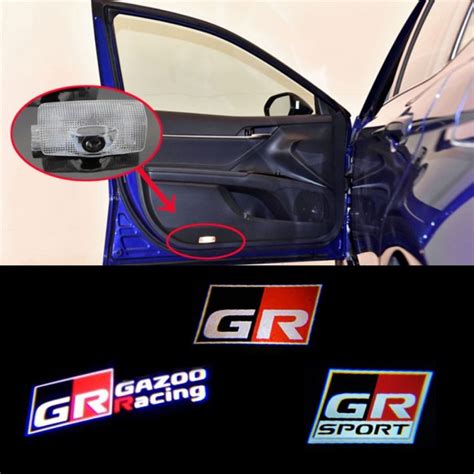 LAIFU 2pcs GR Sport Courtesy Welcome Light Car Door Warning Light For