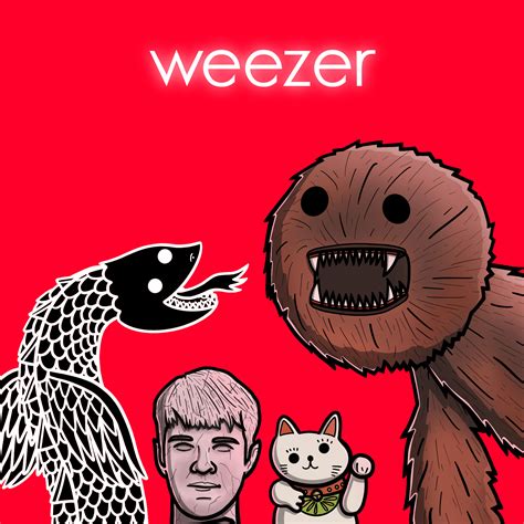 Red Album but with other Weezer album characters + bonus artwork : r/weezer