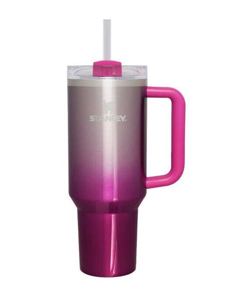Stanley Ounce Tumbler With Handle Hot Pink Ombré Camelia Gradient eBay Candle pedestal