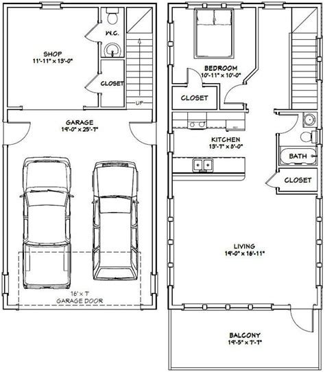 20x40 House 1 Bedroom 15 Bath 965 Sq Ft Pdf Floor Plan