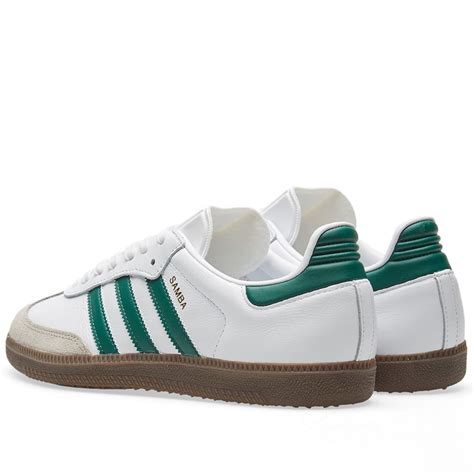 adidas samba white green clearance