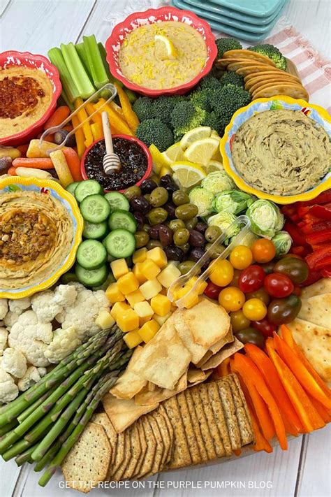 Hummus And Vegetable Grazing Board Veggie Charcuterie Board