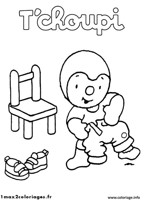 Coloriage Tchoupi Et Doudou Jecolorie