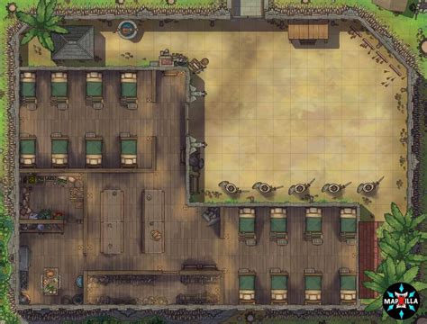 barracks battlemap    training ground  dd