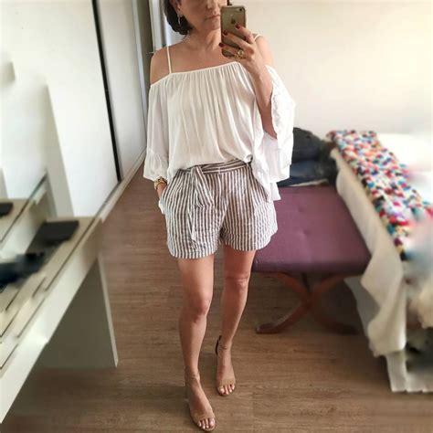 Leticia Linhares On Instagram Look Short Listrado