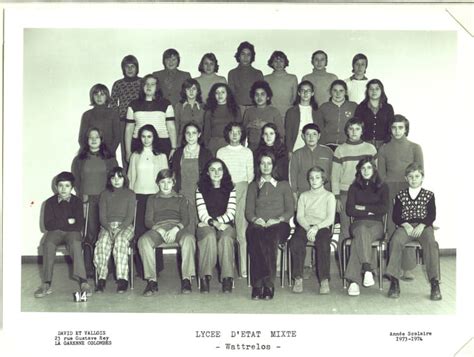 Photo De Classe 4e 1973 1974 De 1974 Lycée Emile Zola Copains Davant