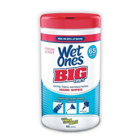 Amazon Wet Ones Big Ones Fresh Scent Antibacterial Wipes 65 Count