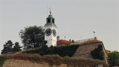 Petrovaradin Clock Tower Zoom Stock Video - Video of city, landmark ...