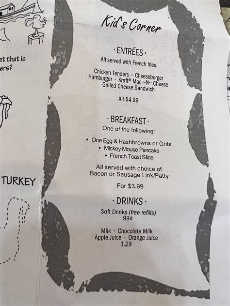 Menu at Davenport Diner restaurant, Davenport, US Hwy 27