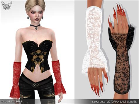 The Sims Resource Victorian Lace Gloves