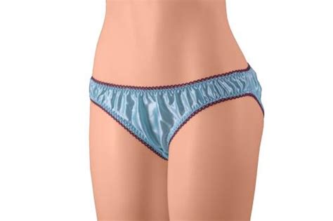 Buy Merise Womens Sexy Silk Satin Bikini Panties Wine Lace Sky Blue