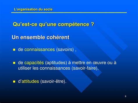 PPT Socle commun de connaissances et de compétences et enseignement