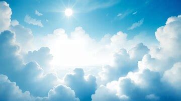 bright sunny sky  clouds premium ai generated image