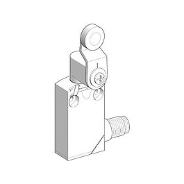 OsiSense XCMD inter de pos levier à galet acier 1O 1F brusque