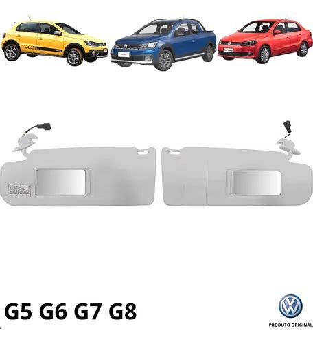 Par Quebra Sol Espelho Luz Vw Gol Saveiro Voyage G G G G