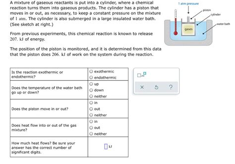 Solved Atm Pressure A Mixture Of Gaseous Reactants Is Put Chegg