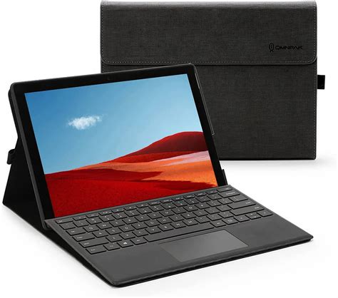 Omnpak Microsoft Surface Pro X Case Slim Multiple Angle