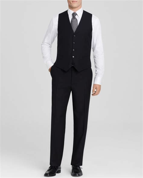 Canali Siena Texture Mini Stripe Three Piece Suit Classic Fit In