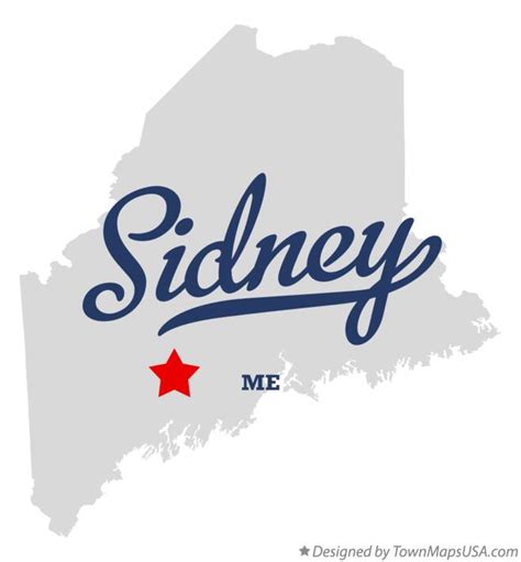 Map of Sidney, ME, Maine