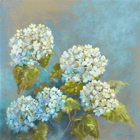 Tableau Fleur Sur Toile Nel Whatmore Hortensias En Fleurs