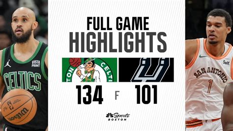 HIGHLIGHTS: Celtics blowout Spurs 134-101 on New Year’s Eve – NBC ...