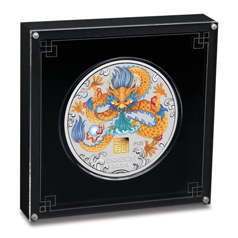 Buy Kilo Australian Silver Lunar Dragon Coin Gold Privy Box