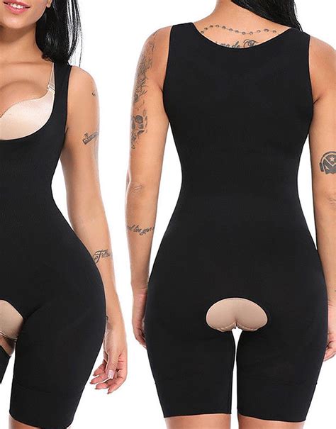 Full Body Shapewear Seamless Crotchless Bodysuits For Women