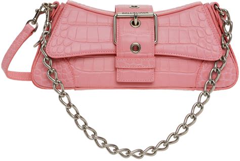 Balenciaga Pink Small Lindsay Shoulder Bag Ssense