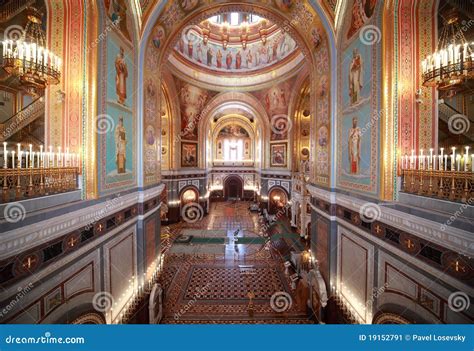 Big Hall Inside Cathedral Of Christ The Saviour Stock Image - Image ...