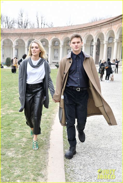 Jeremy Irvine And Girlfriend Jodie Spencer Take In Milan Fashion Week