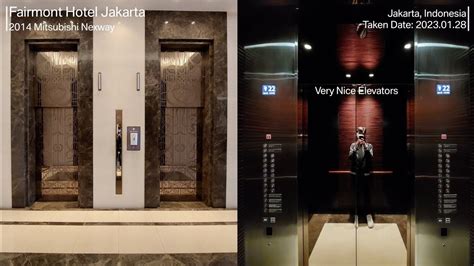 Mitsubishi Nexway Traction Elevators At The Fairmont Jakarta YouTube