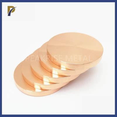 Diameter 2 Inch Molybdenum Copper Alloy Disc Heat Sink Copper