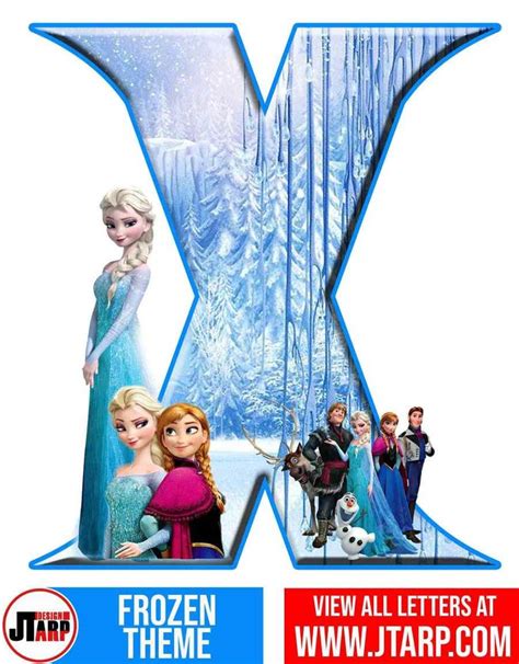 Letter X Free Printable Frozen Letters A Z And Numbers 0 9 JTarp