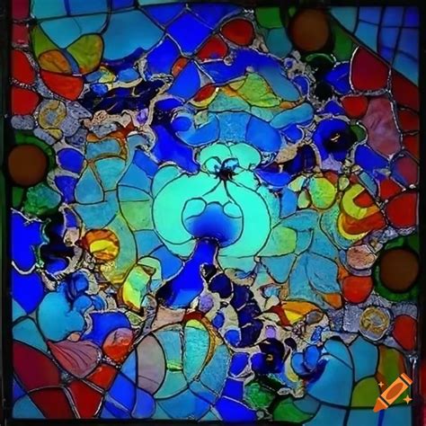 Colorful Stained Glass Artwork On Craiyon