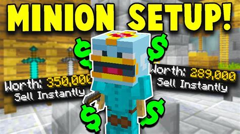 Our Money Making Bazaar Minion Setup Hypixel Skyblock Youtube