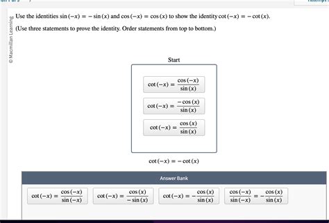 Solved Use the identities sin(−𝑥)=−sin(𝑥) and | Chegg.com