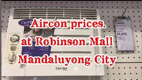 Aircon Prices At Robinson Mall Mandaluyong City YouTube