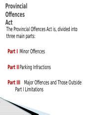 Understanding Provincial Offences Act Offences Procedures Course Hero