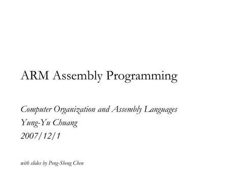 Ppt Arm Assembly Programming Powerpoint Presentation Free Download Id 3589730