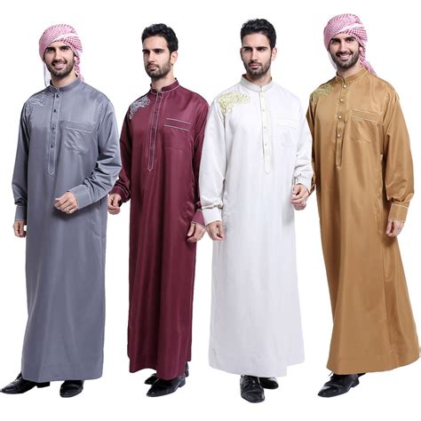 2018 2017 Fashion Men Saudi Style Thobe Thoub Abaya Robe Daffah Dishdasha Islamic Arab Kaftan ...