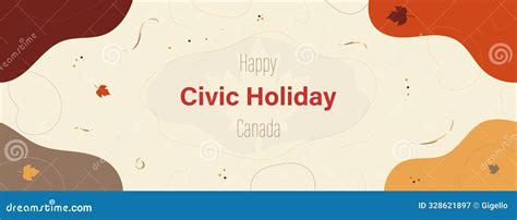 Happy Civic Holiday Canada Vector Illustration Stock Illustration