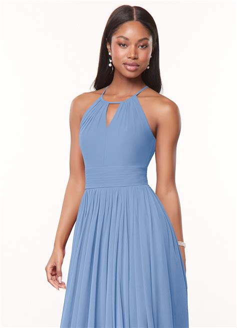 Steel Blue Azazie Cherish Bridesmaid Dresses Azazie