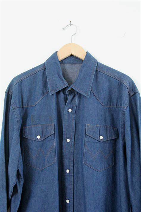 vintage 70s Wrangler denim shirt – 86 Vintage