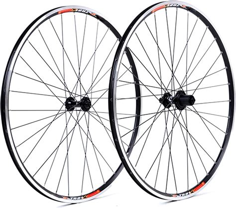 Mzpwjd Cx Bike Wheelset 700c Double Wall Alloy Rim 32h Black Qr 8 10 Speed Cassette