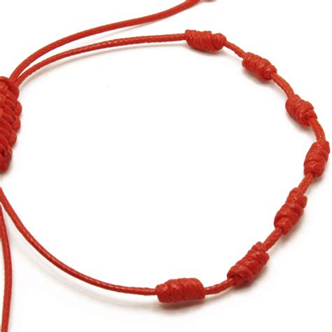 Pulsera Roja De Los 7 Nudos De La Suerte CAOREMA