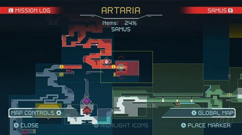 Metroid Dread Artaria Map