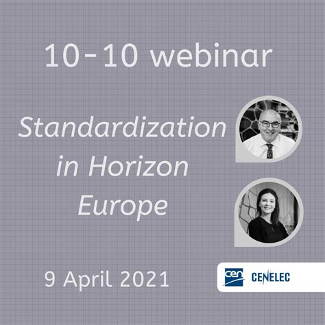 Standardization In Horizon Europe Cen Cenelec